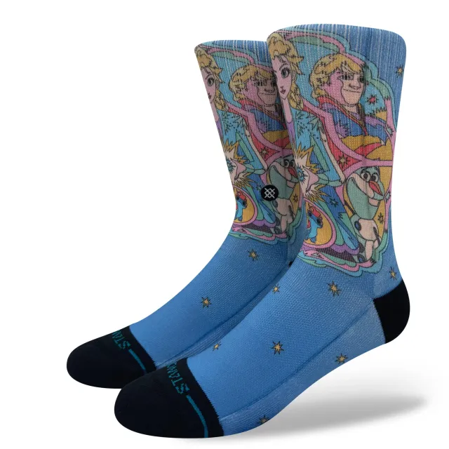 Stance Elsa Kaleidoscope strømper isblå polyester
