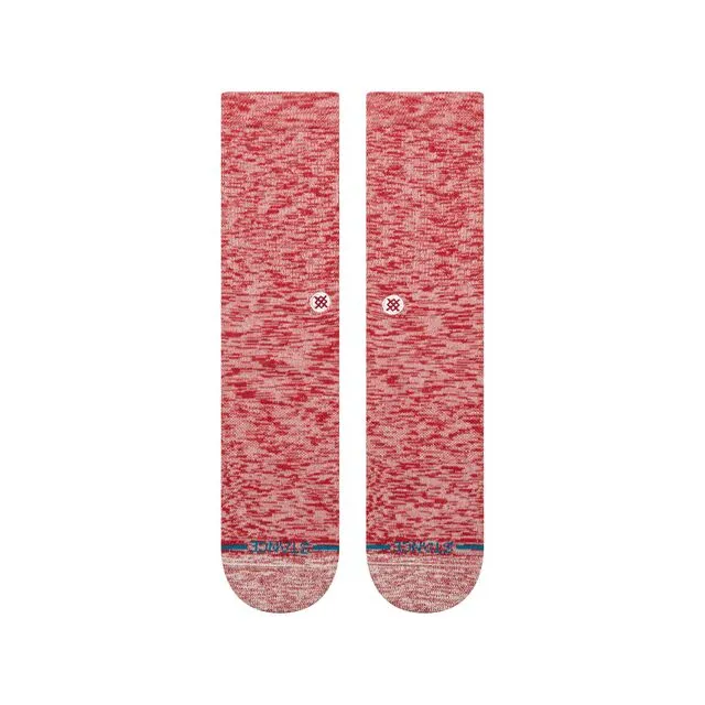 Stance Slub Crew strømper rød åndbar