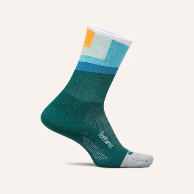 Feetures Elite Light Cushion Mini Crew løbesokker Breezy Court blød