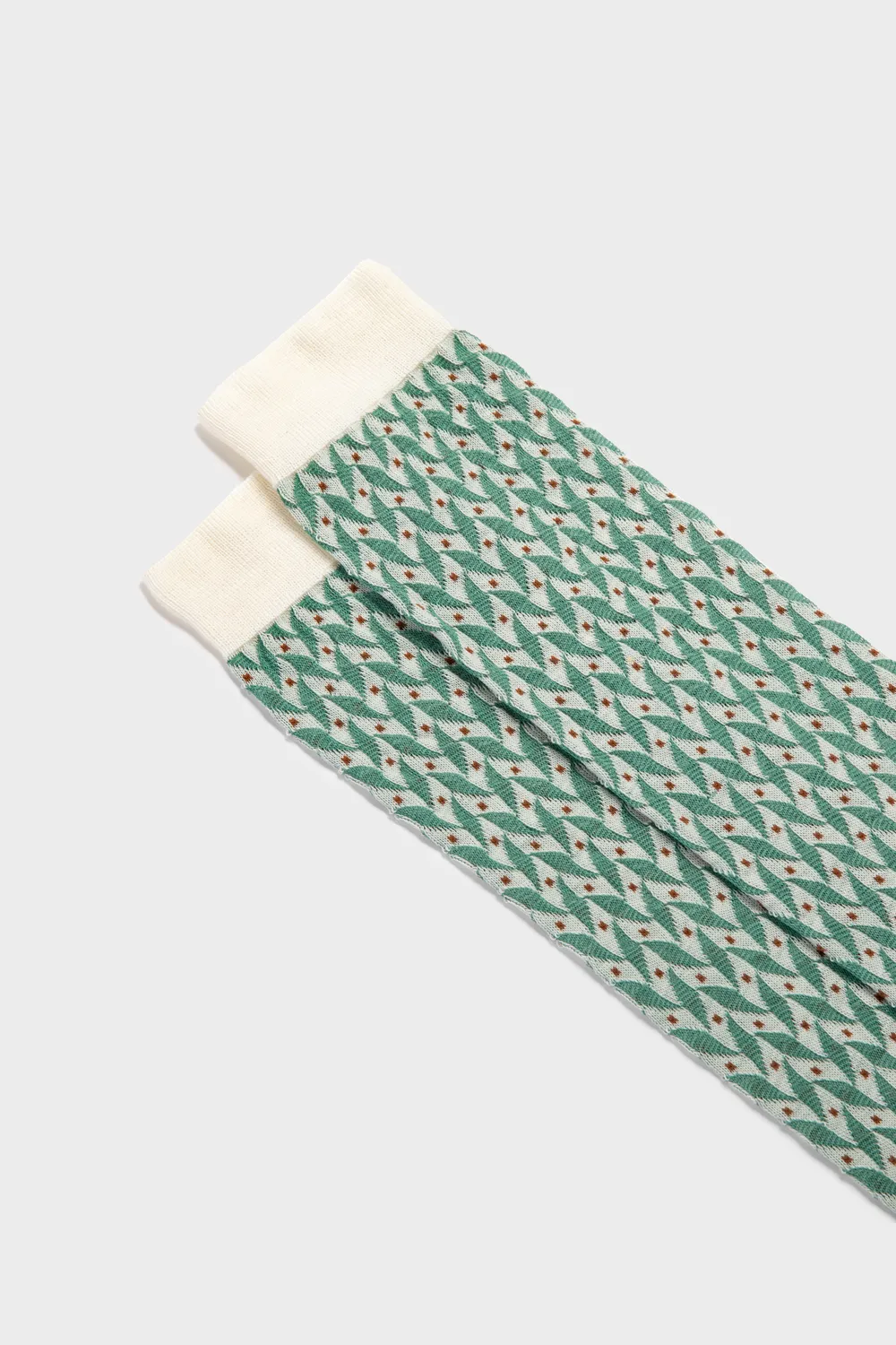 Bresciani Essentials Emma dame knæstrømper cream mønster
