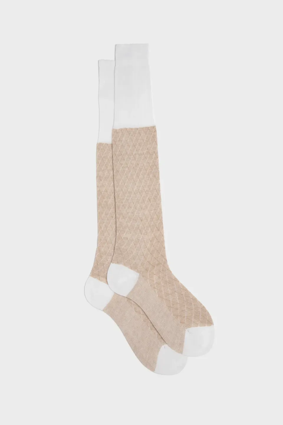 Bresciani Essentials Anteo strømper cream bomuld hør