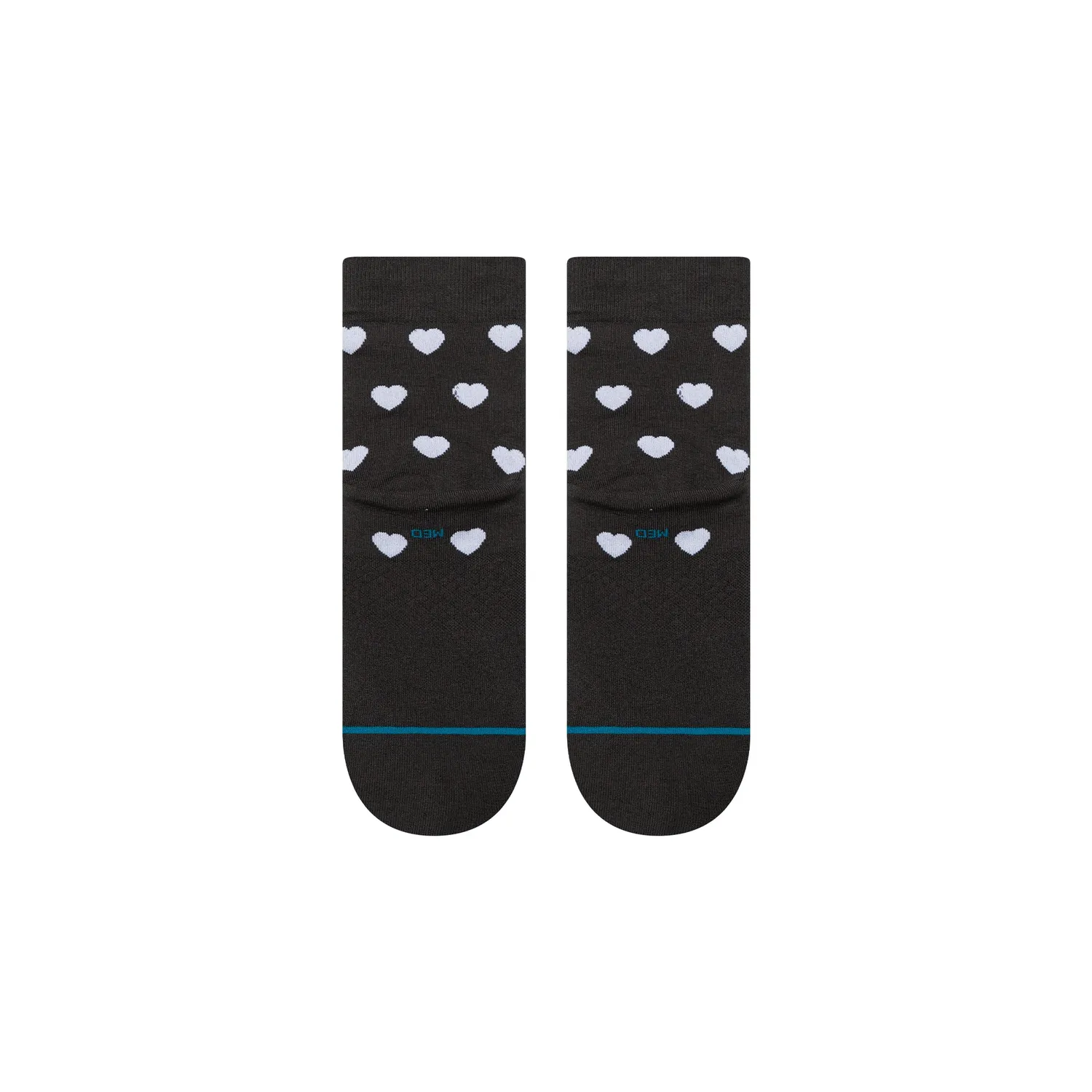 Stance Hearts Lowrider sokker charcoal let polstring