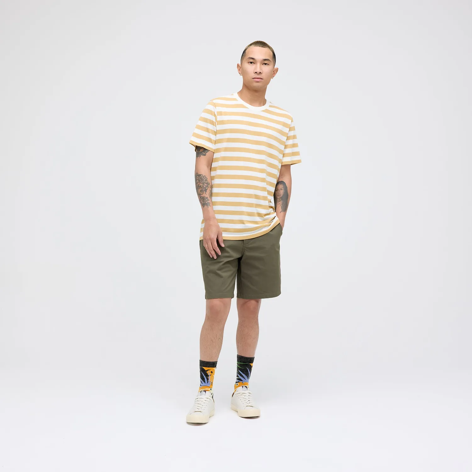 Stance Compound Chino shorts oliven – strækbar pasform