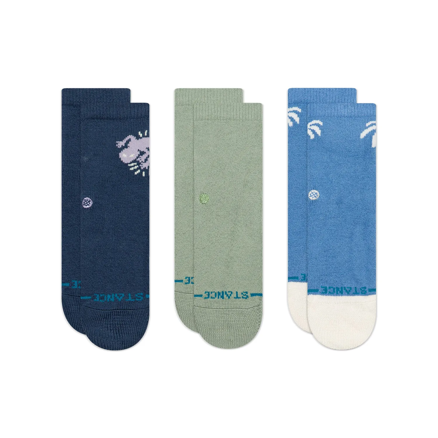 Stance Gecko Baby Toddler sokker multi 3-pak bomuld