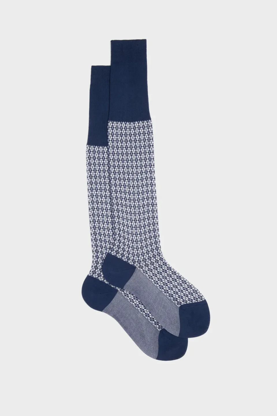 Bresciani Essentials Ilario strømper 1 par blå-hvid bomuld