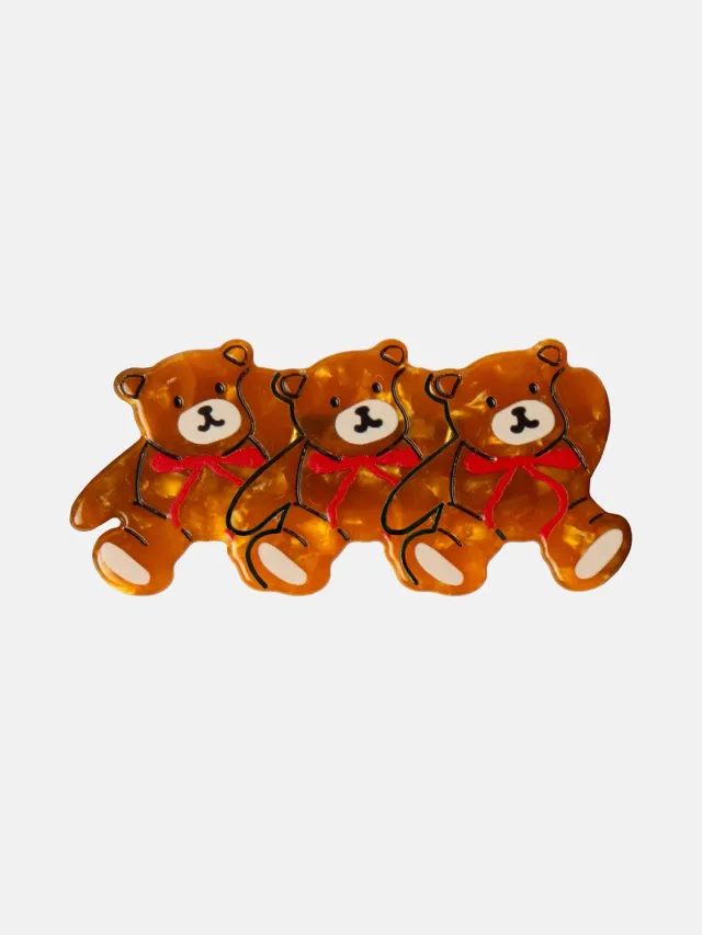 Eat My Socks Teddy Bear hårspænde celluloseacetat bamse