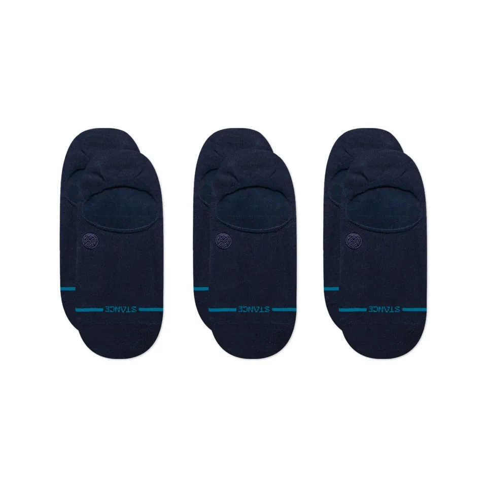 Stance Icon no show sokker Dark Navy 3-pak lav
