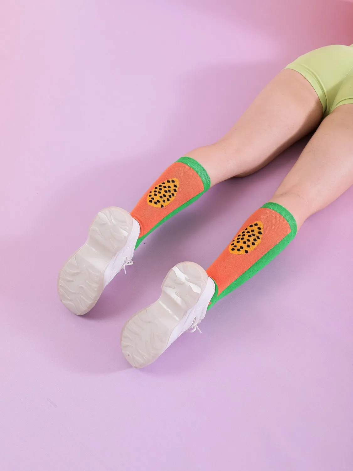 Eat My Socks Juicy Papaya sokker frugt bomuld