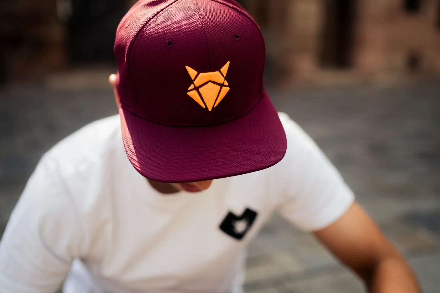 Incylence Cap Elements V2 Dark Red Orange snapback mesh