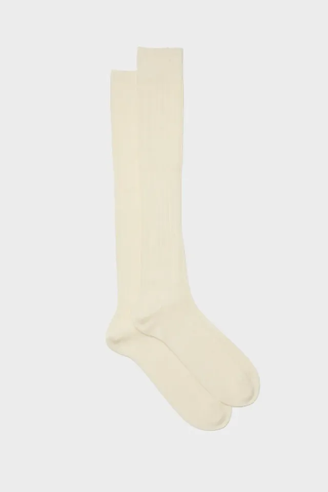 Bresciani Essentials Lupo strømper ivory merinould