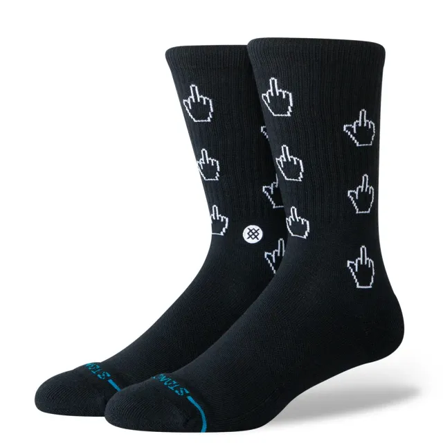 Stance Cursor Crew strømper sort bomuld