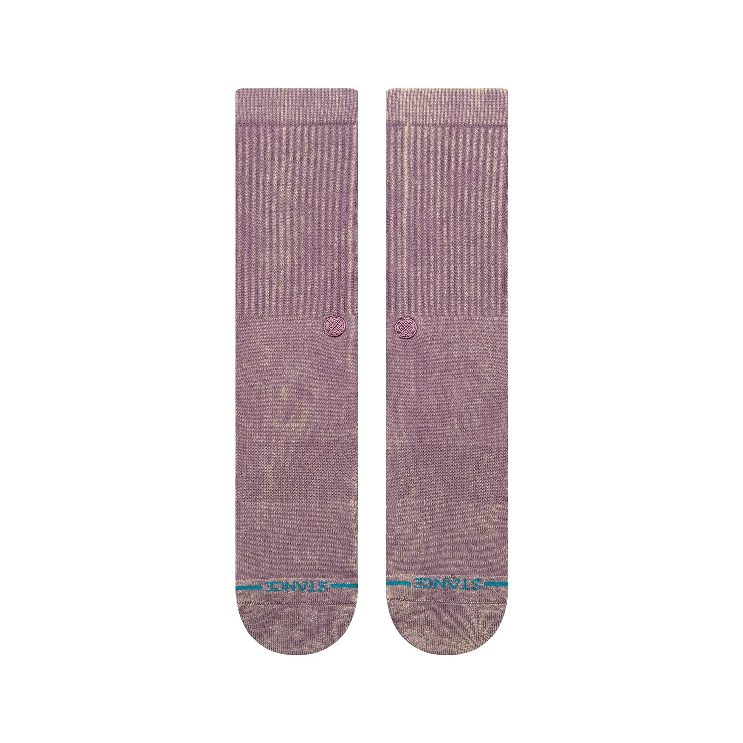 Stance Icon Dyed Crew strømper plum – bomuld