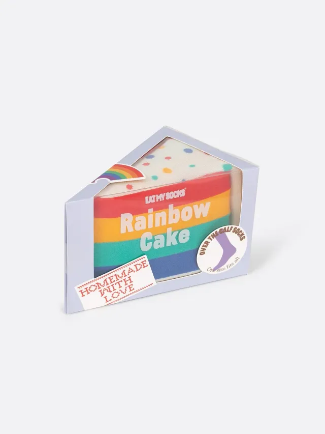 Eat My Socks Rainbow Cake sokker sjove bomuld