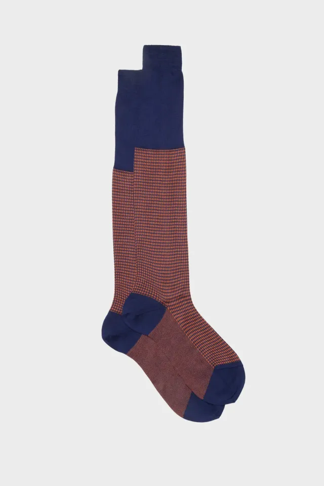 Bresciani Essentials Leo herresokker navy hanetand