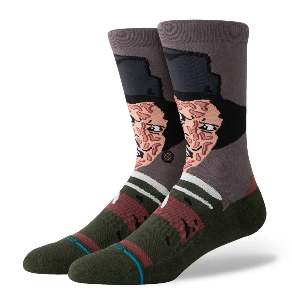 Stance Freddy Crew sokker sort halloween
