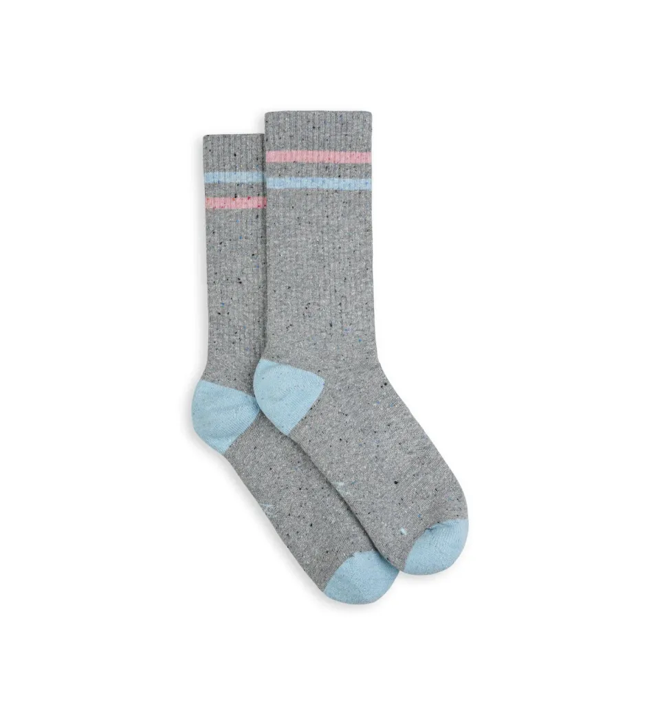 Incylence Lifestyle One Grey Blue hverdagssokker bomuld silke