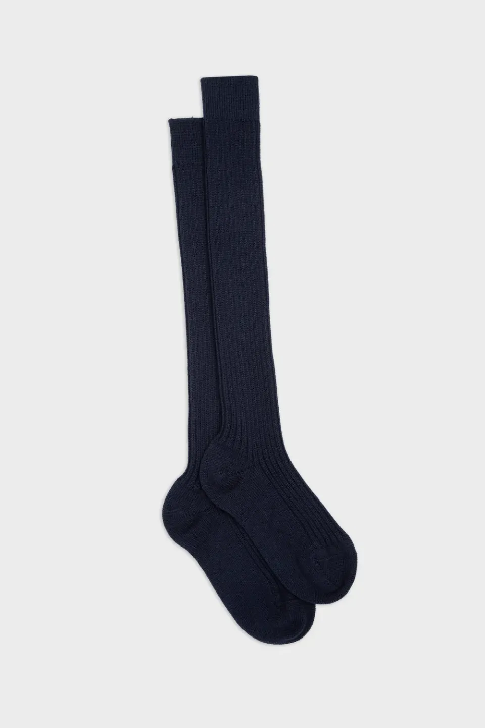 Bresciani Essentials Teo herre uldsokker blå kraftig