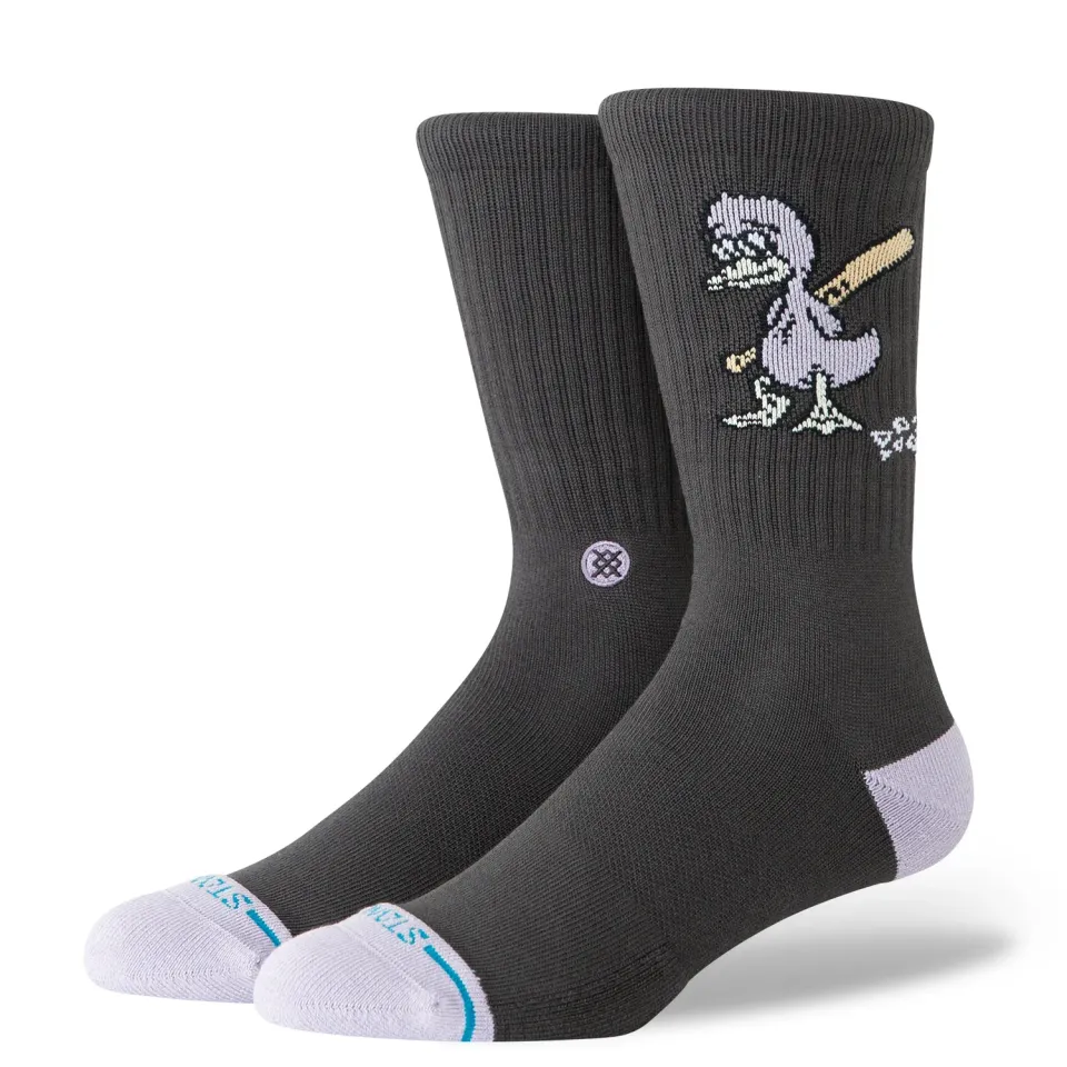Stance Lights Out crew strømper charcoal medium polstring