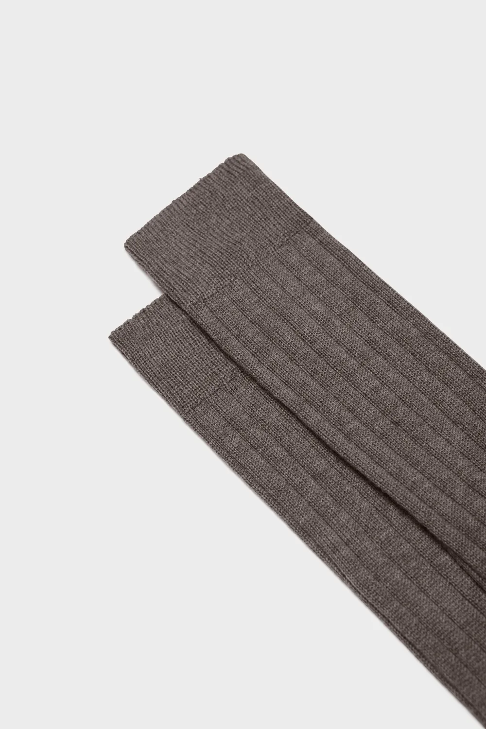 Bresciani Essentials Lupo herresokker beaver uld rib