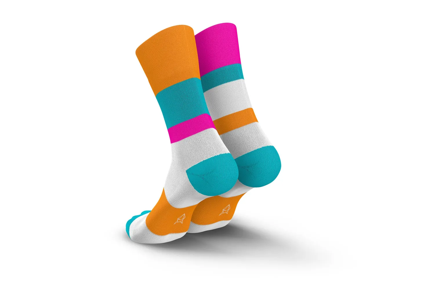 Incylence Running Bands løbestrømper cyan orange polstrede