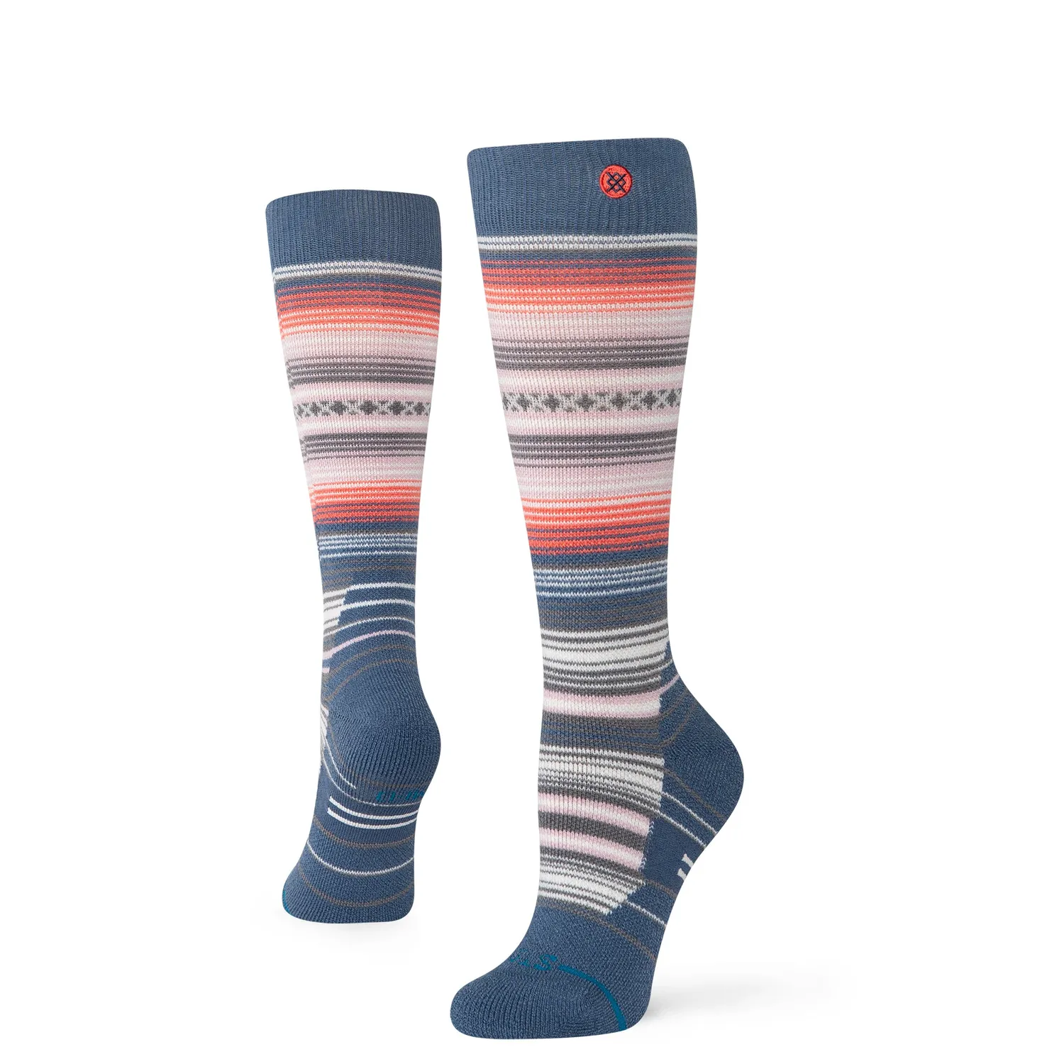 Stance Curren Mid Wool skisok sea blue medium polstring