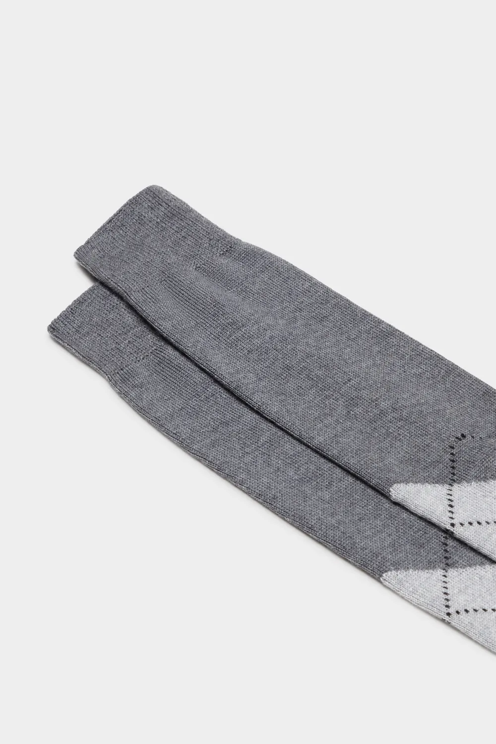 Bresciani Essentials Lapo herresokker grå uld romber