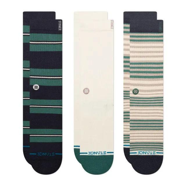 Stance Caesar Stripe crew strømper 3-pak multi nylon