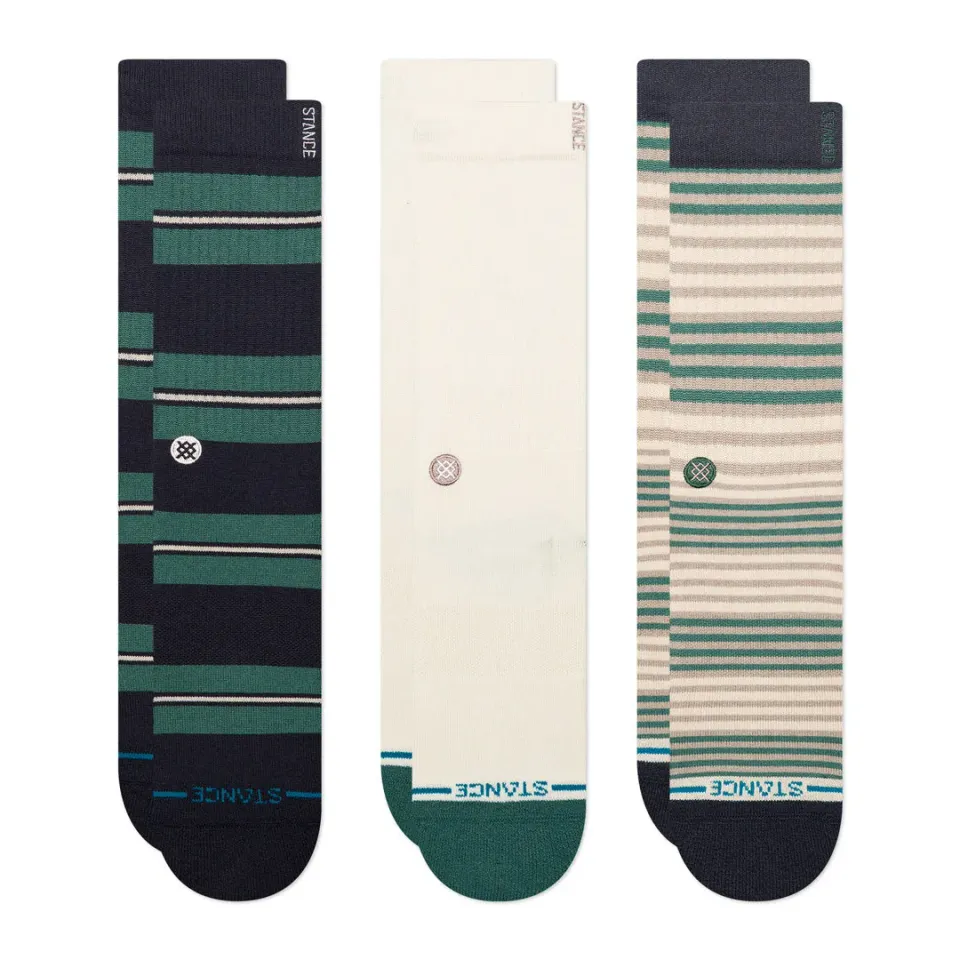 Stance Caesar Stripe crew strømper 3-pak multi nylon