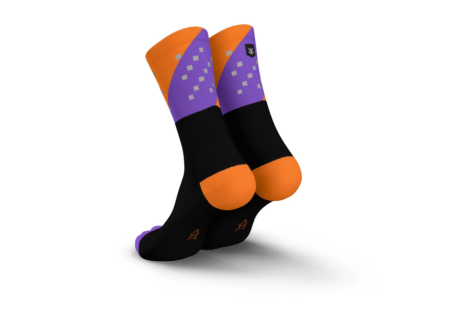 Incylence High-Viz V4 løbestrømpe orange lilla