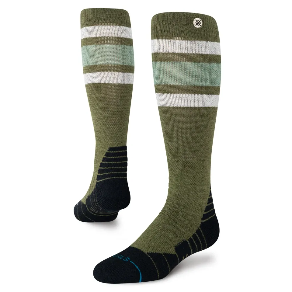 Stance Boyd Mid Wool skistrømper oliven – knæhøj uld