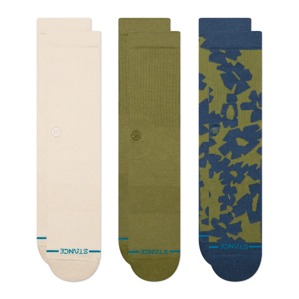 Stance Icon Crew strømper 3-pak creme medium