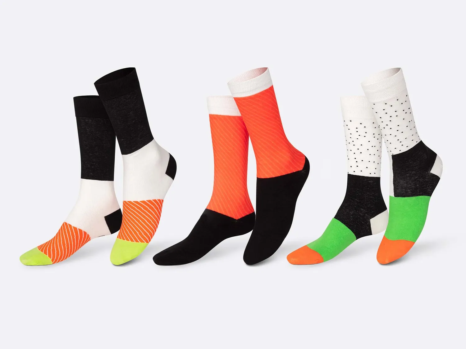 Eat My Socks Sushi Box sokker 3 par sjove