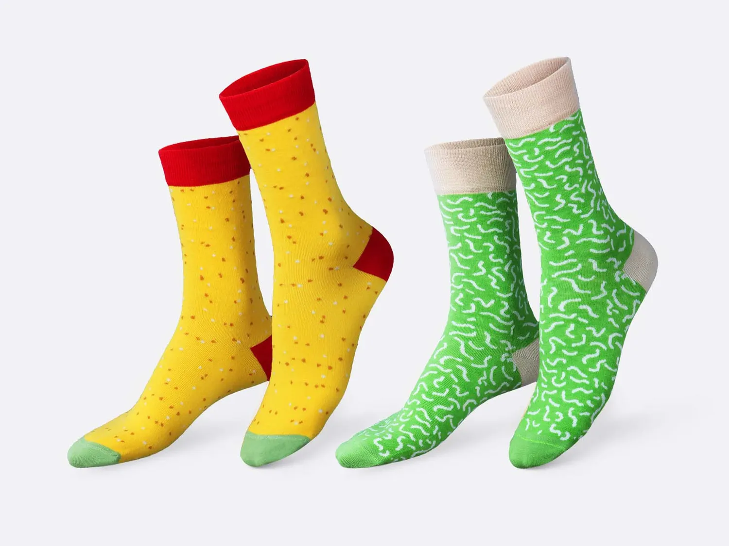 Eat My Socks Tasty Nachos sokker 2 par guacamole
