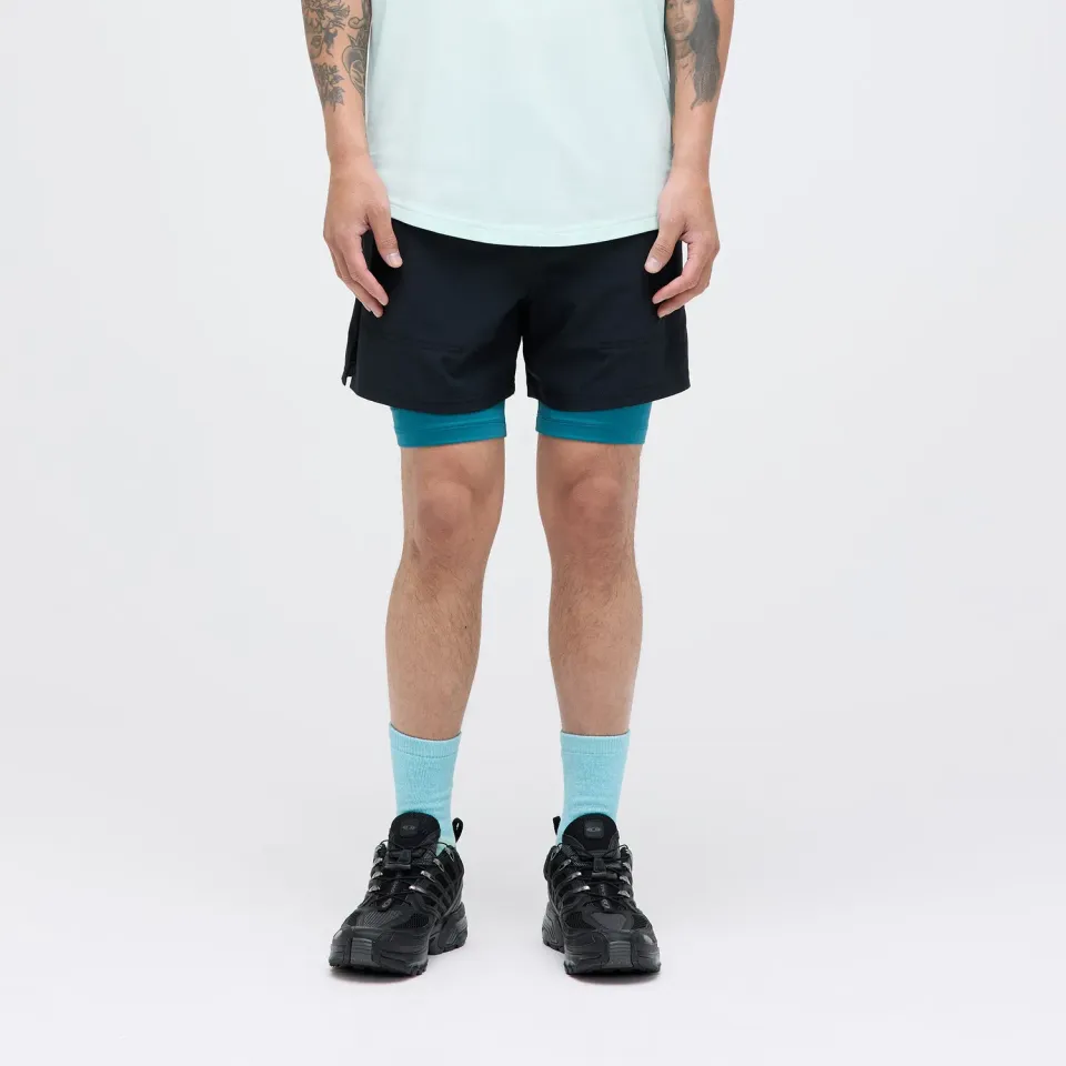 Stance Strike Run løbeshorts sort 5 tommer uden foer