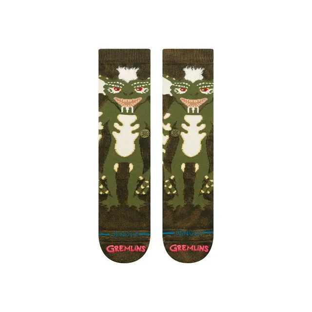 Stance Stripe Gremlins crew sokker mørkegrøn