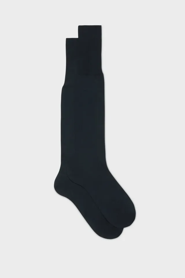 Bresciani Essentials Marco herresokker navy merinould