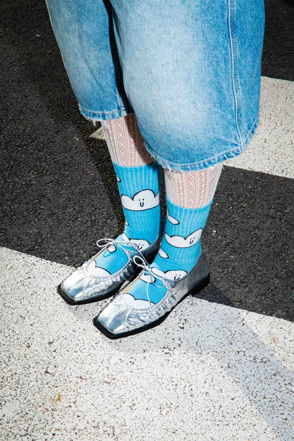 Eat My Socks Cloud Flat-Pack sokker 1 par sky