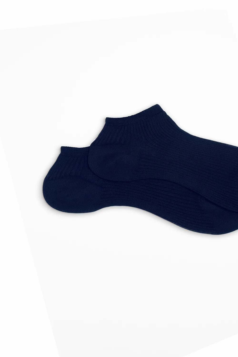 Bresciani Essentials Sofia ankelstrømper navy bomuld