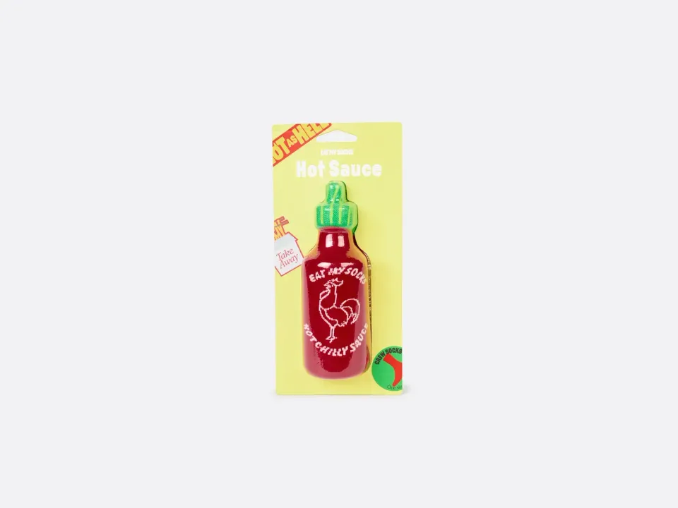 Eat My Socks Hot Sauce sokker 3D gaveæske