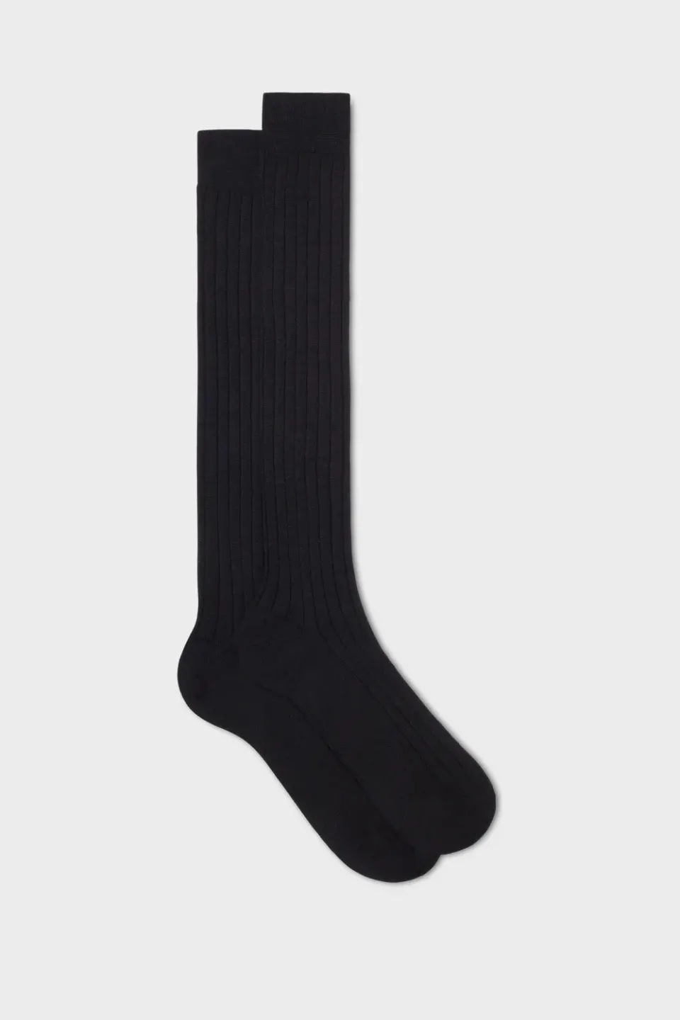 Bresciani Essentials Valerio strømper sort hør