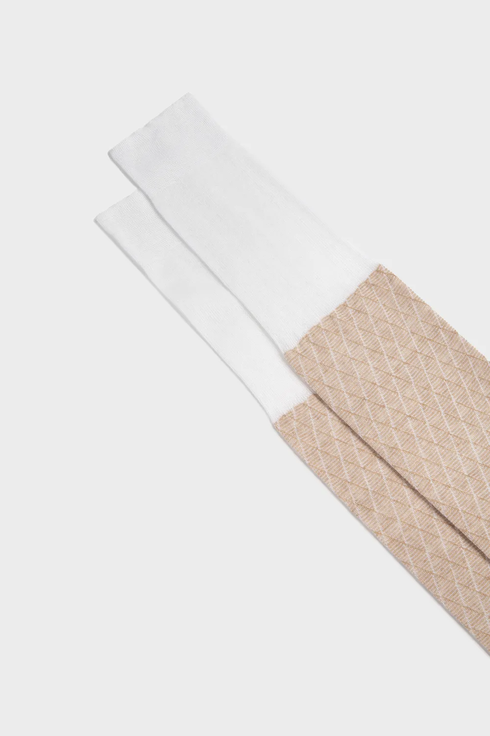 Bresciani Essentials Anteo strømper cream bomuld hør