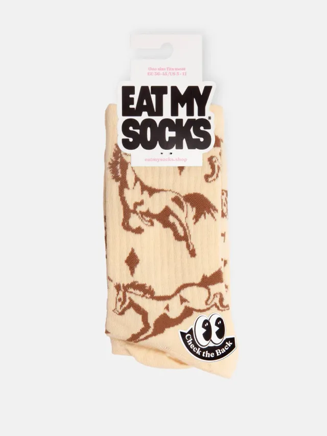 Eat My Socks Wild Horse sokker flat-pack vild stil