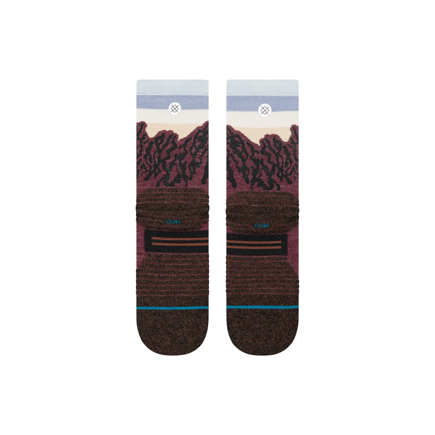 Stance Ridge Light Crew Strømper vinrød