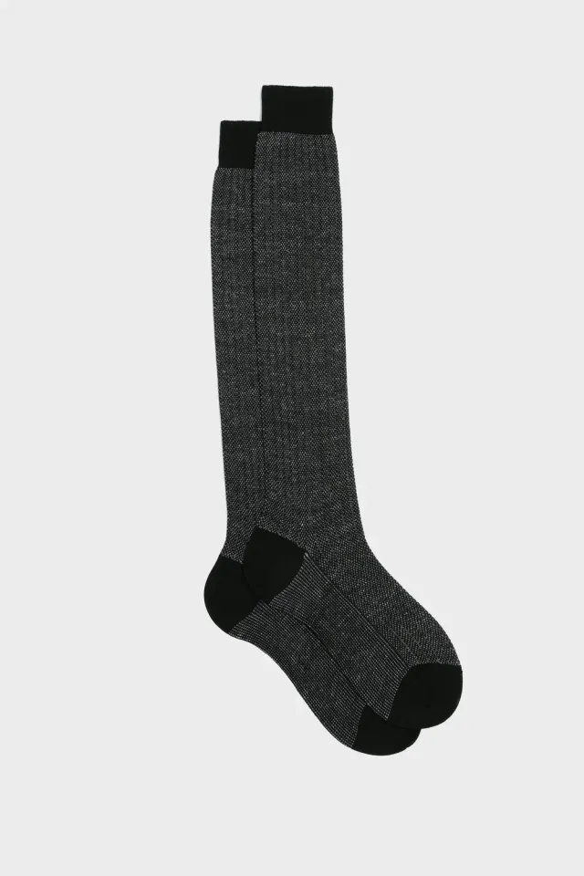 Bresciani Essentials Michele sokker black-grey hørblanding