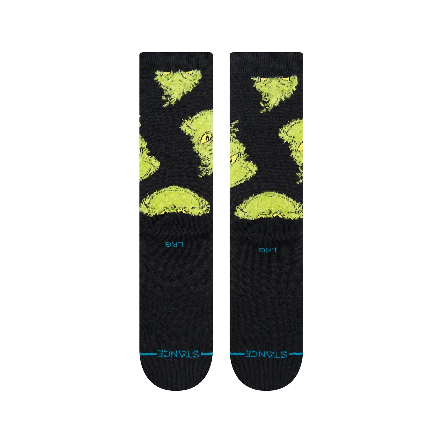 Stance Mean One crew sokker sort Grinch bomuld