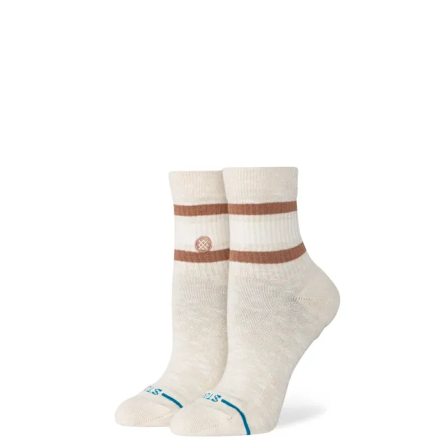 Stance Boyd Slub Quarter strømper cream bomuld