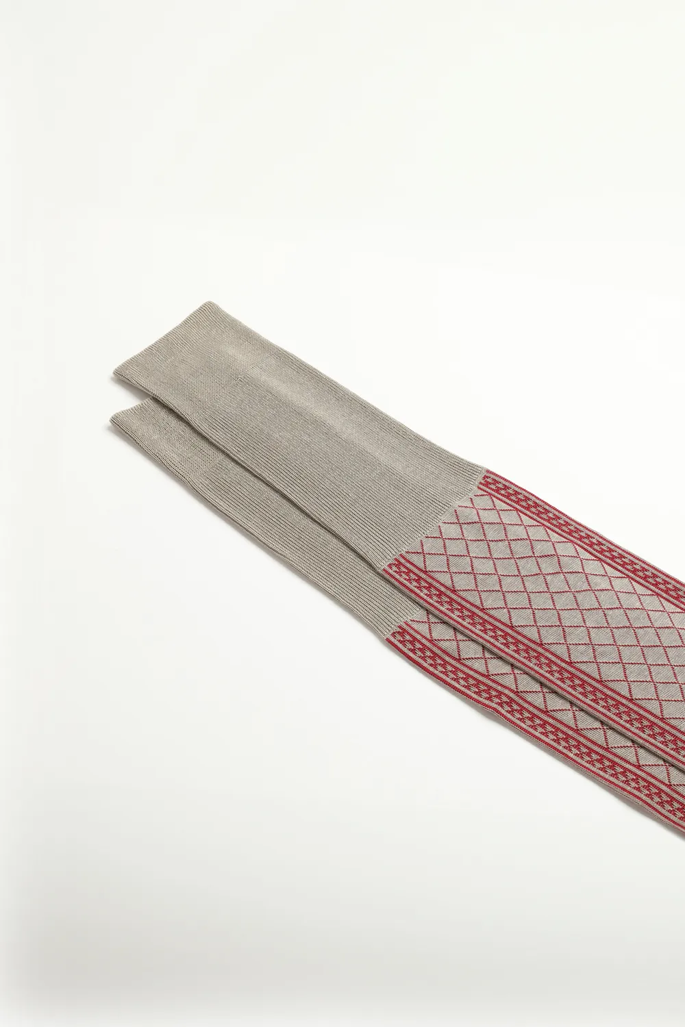Bresciani Essentials Mosaico strømper beige bomuld 1 par