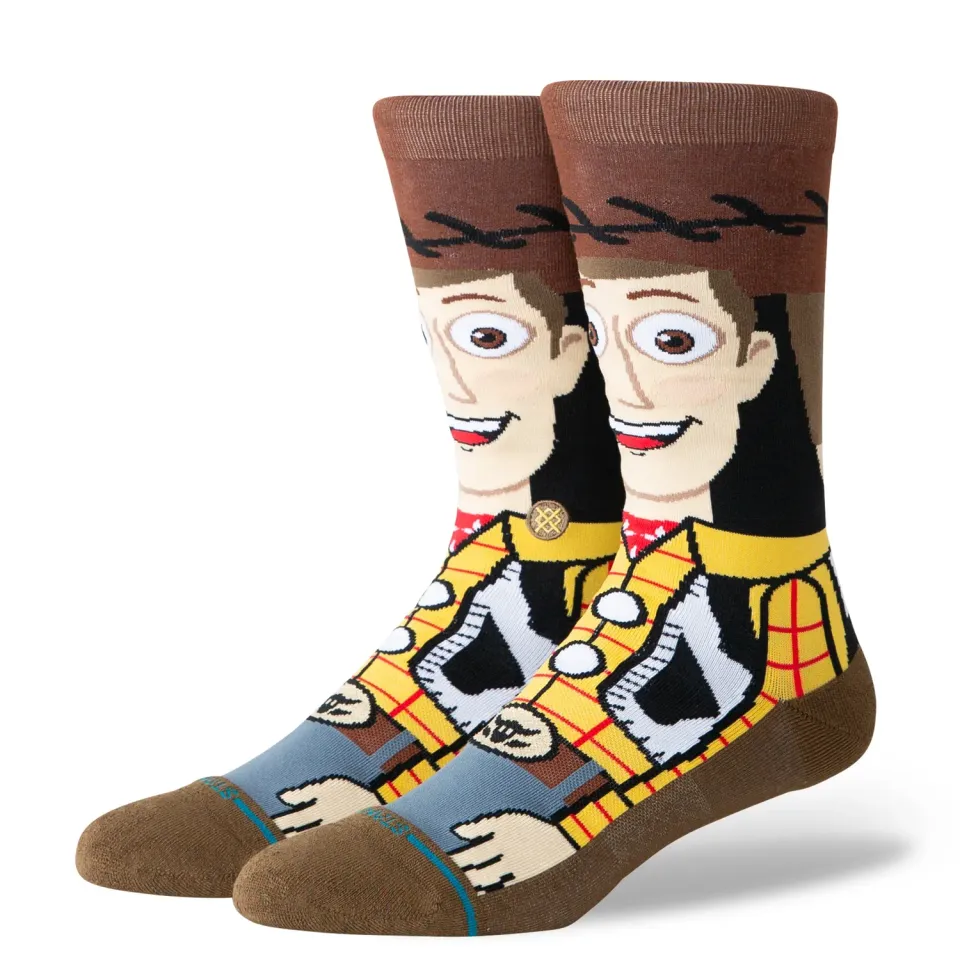 Stance Woody crew strømper brun Toy Story bomuld