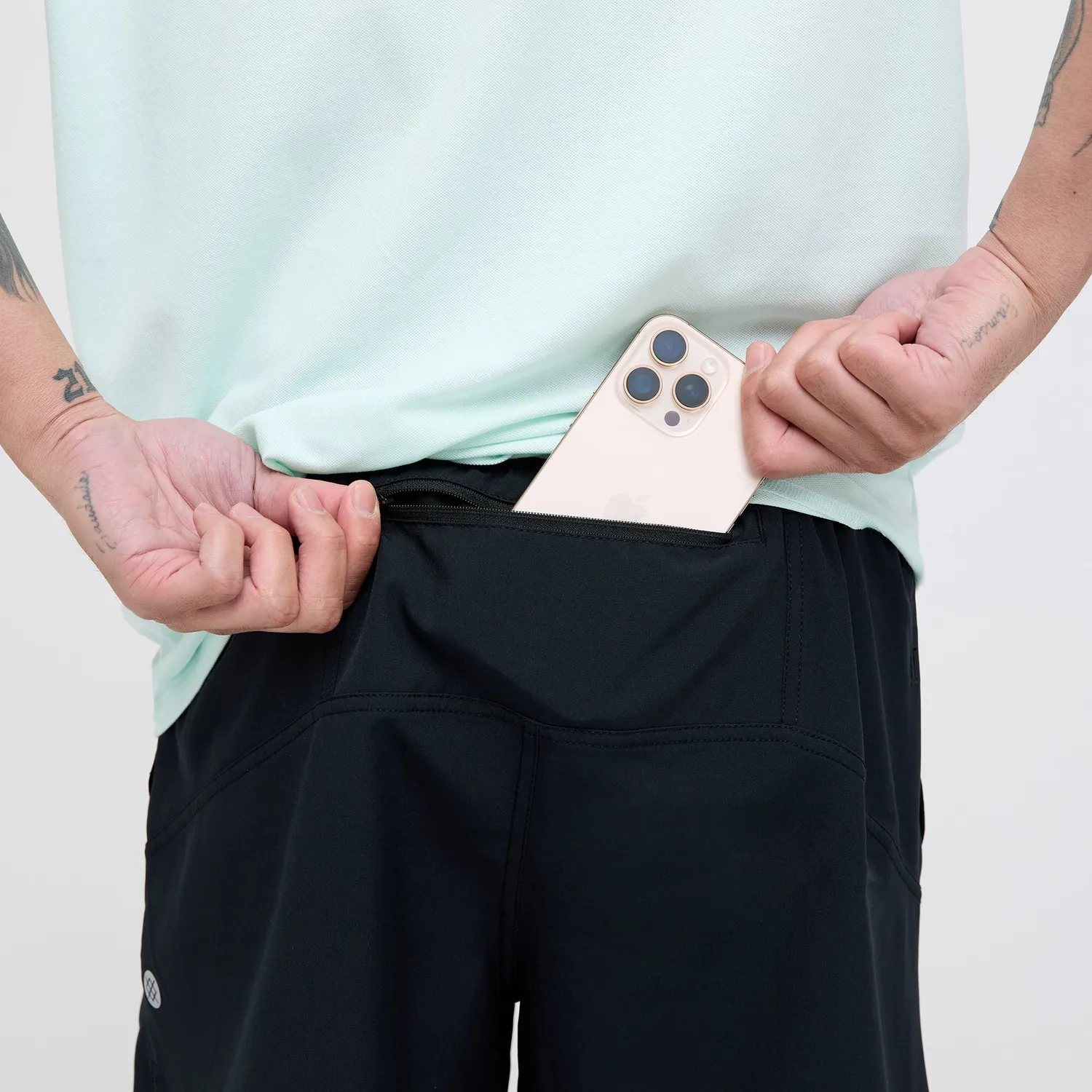 Stance Strike Run løbeshorts sort 5 tommer uden foer