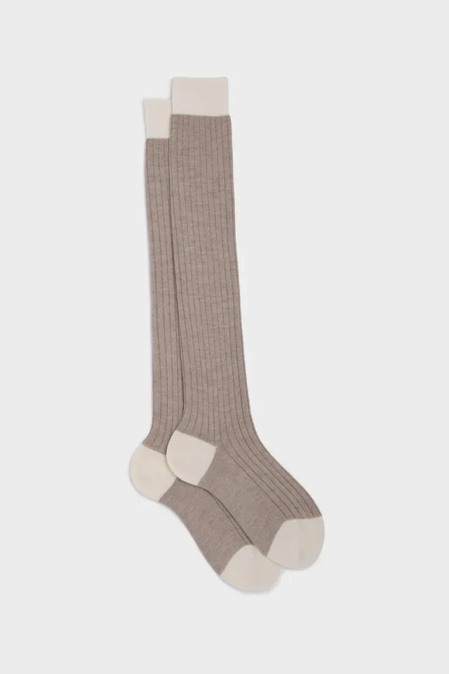 Bresciani Essentials Elia sokker beige uld
